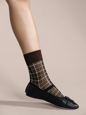 Grid Sheer Crew Sock