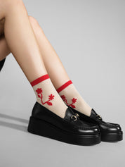 Shadowplay Sheer Short Crew Sock