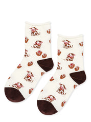 Cow in the Meadow Crew Sock