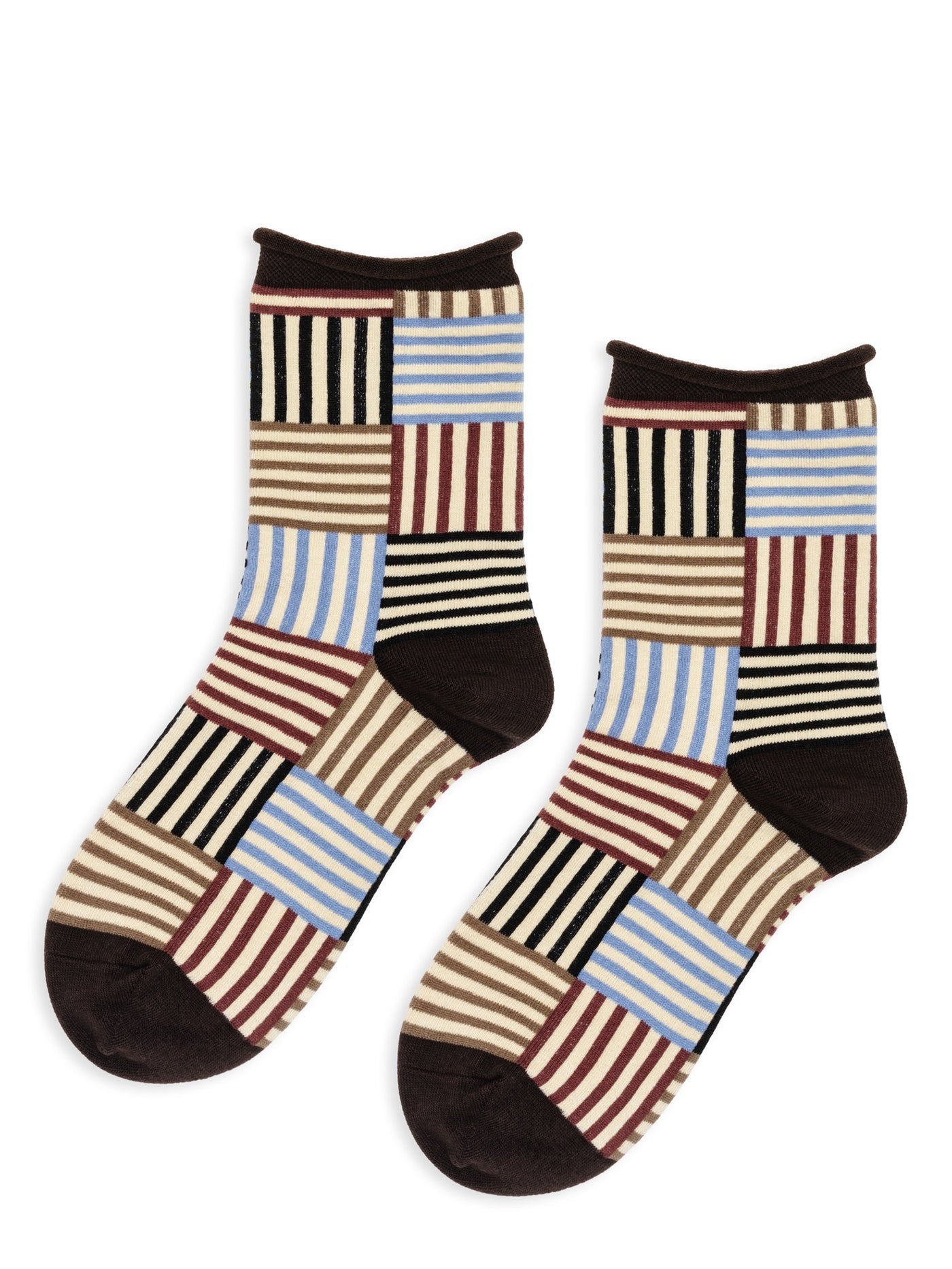 Striped Tile Crew Sock