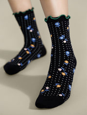 Dottie Floral Crew Sock