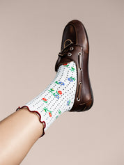 Dottie Floral Crew Sock
