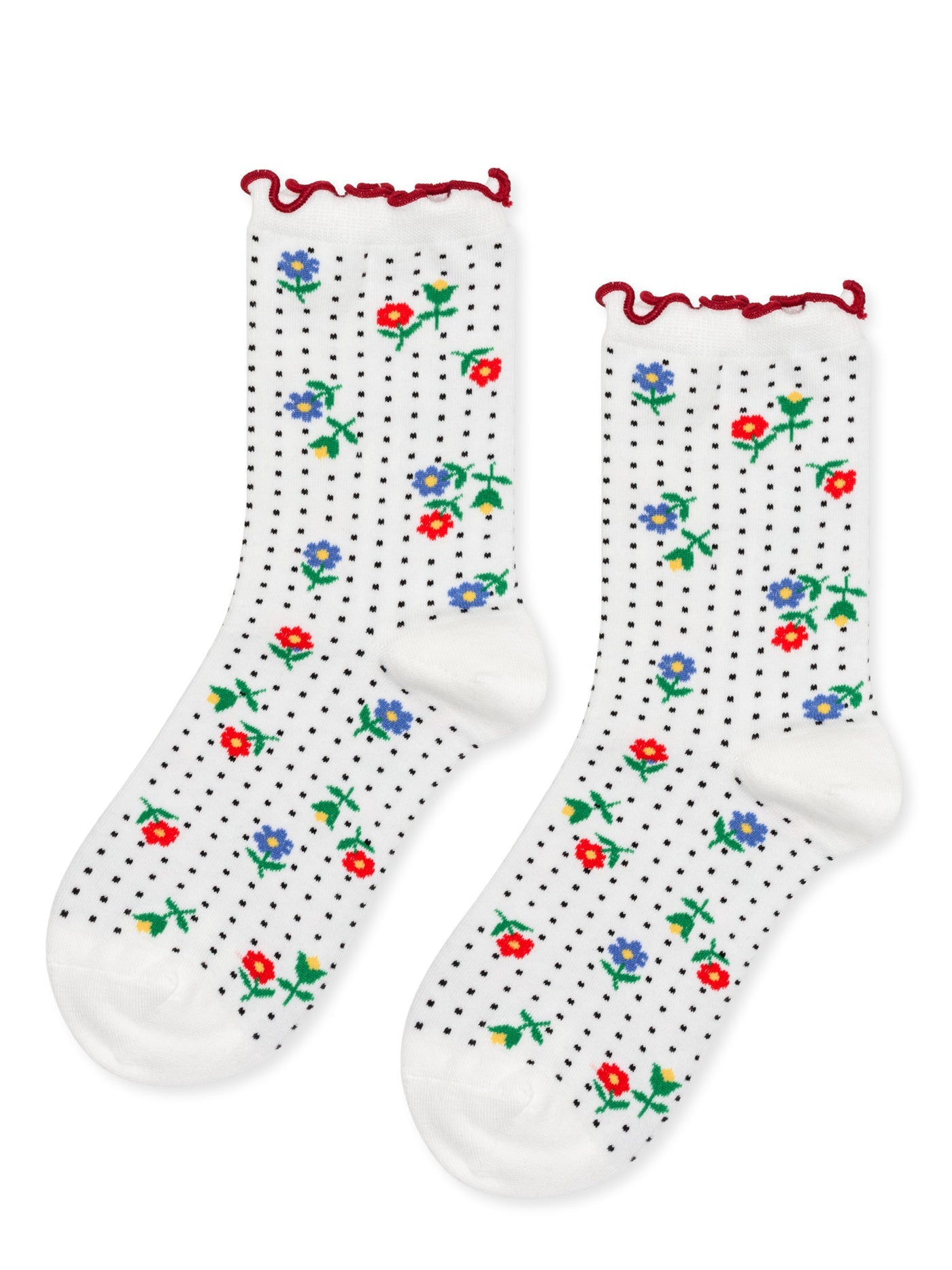 Dottie Floral Crew Sock