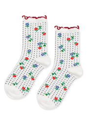 Dottie Floral Crew Sock