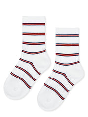 Pencil Stripe Sporty Crew Sock