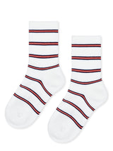 Pencil Stripe Sporty Crew Sock
