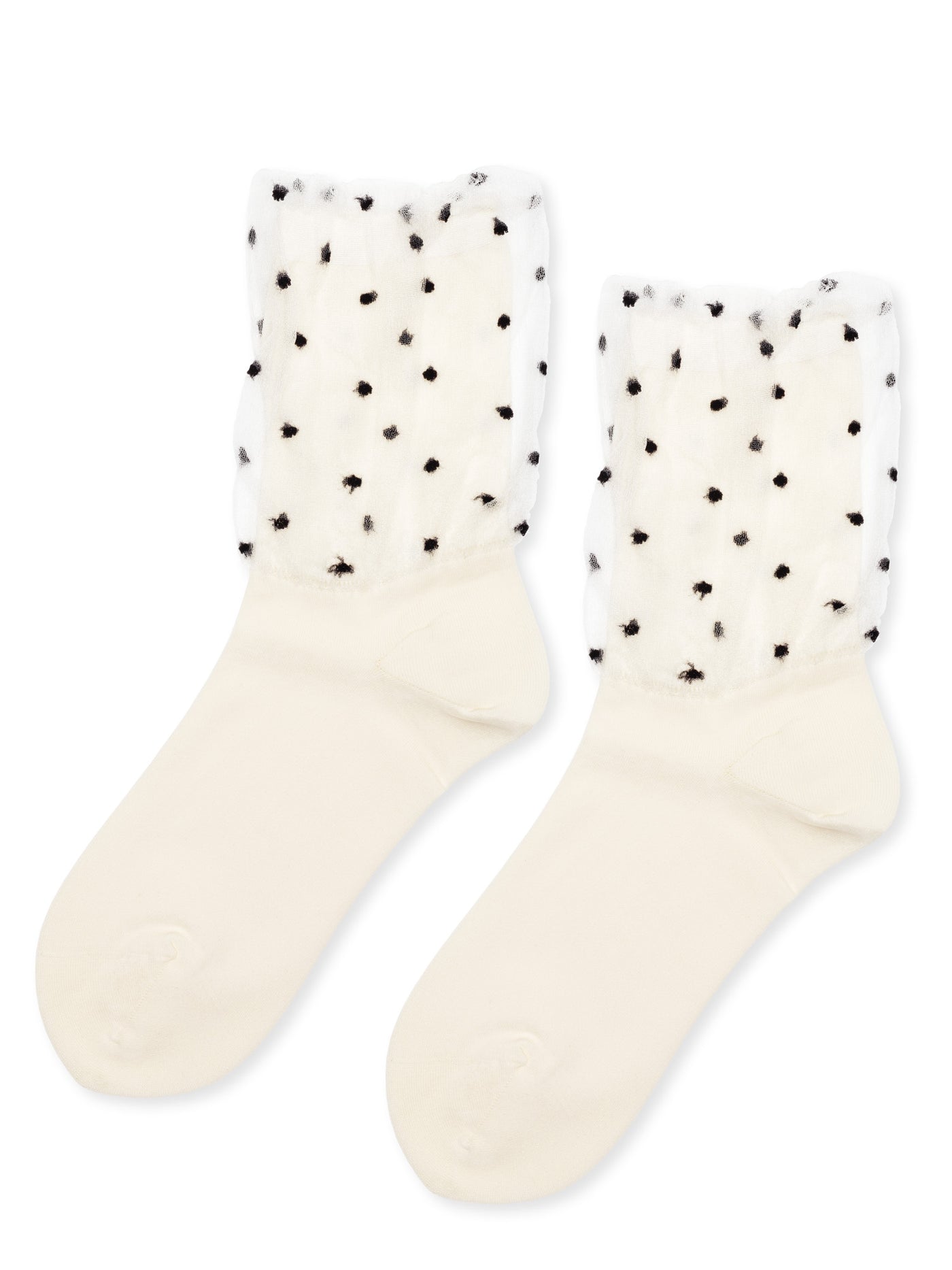 Dotted Tulle Overlay Crew
