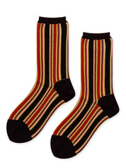 Vertical Pin Stripe Crew Sock