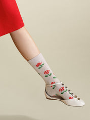 Sporatic Rose Cashmere Crew Sock