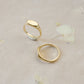 Wyatt Signet Ring - Gold Plated Brass