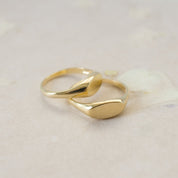 Wyatt Signet Ring - Gold Plated Brass
