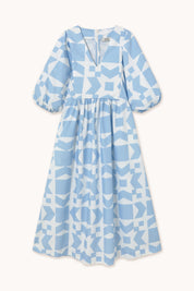 Geometric Voluminous Sleeve Dress