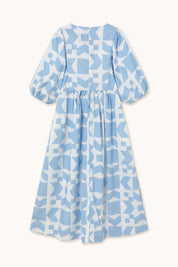 Geometric Voluminous Sleeve Dress