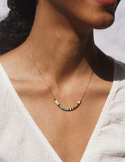 Prisma Necklace - Seafoam/Mustard