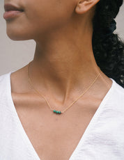 Pea Pod Necklace - Malachite