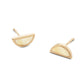 One Half Studs - Honey Mother of Peal, 14K Yellow Gold