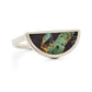 One Half Ring - Blackjack Turquoise, Sterling Silver