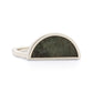 One Half Ring - Green Jade, Sterling Silver