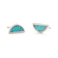 One Half Studs - Turquoise, Sterling Silver