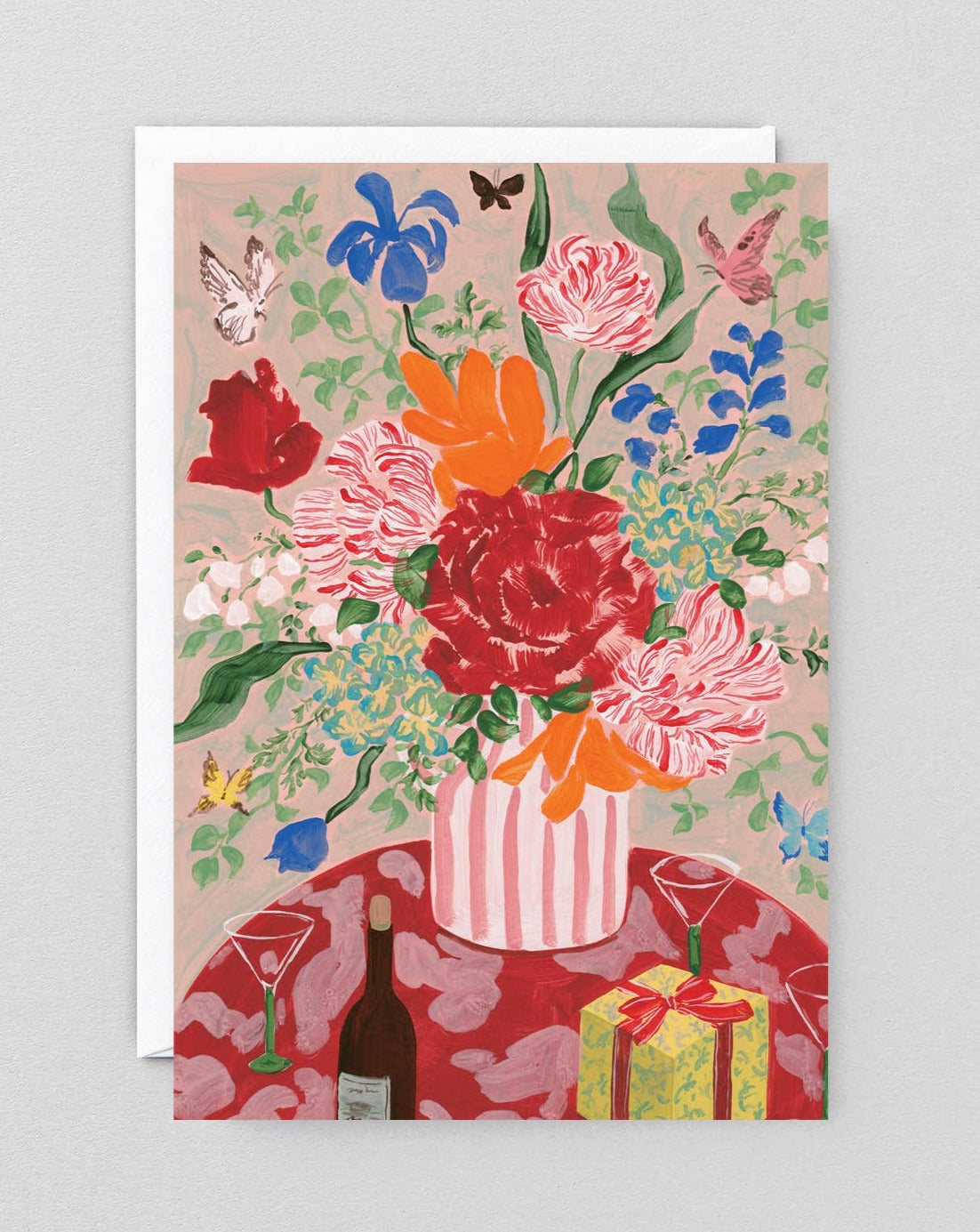 Birthday Stripe Bouquet Card