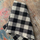 Thick Linen Kitchen Cloth - Black Natural Check