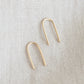 Baleen Gold U-Shaped Earrings