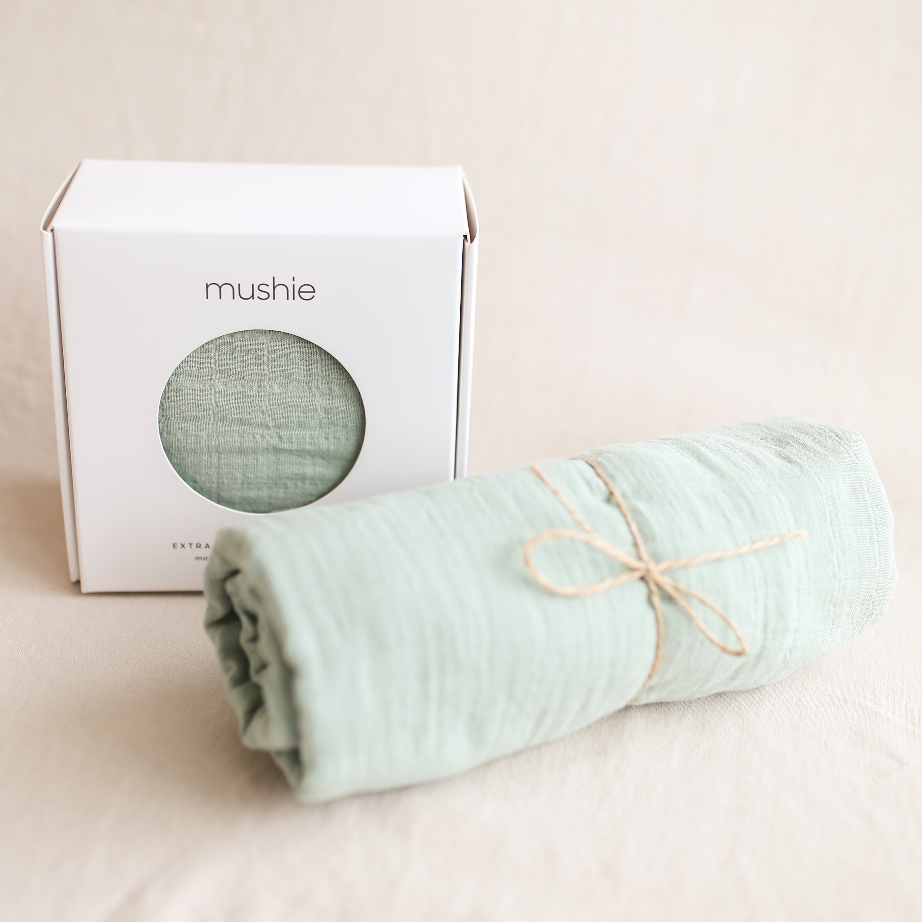 Mushie Muslin Swaddle - Roman Green