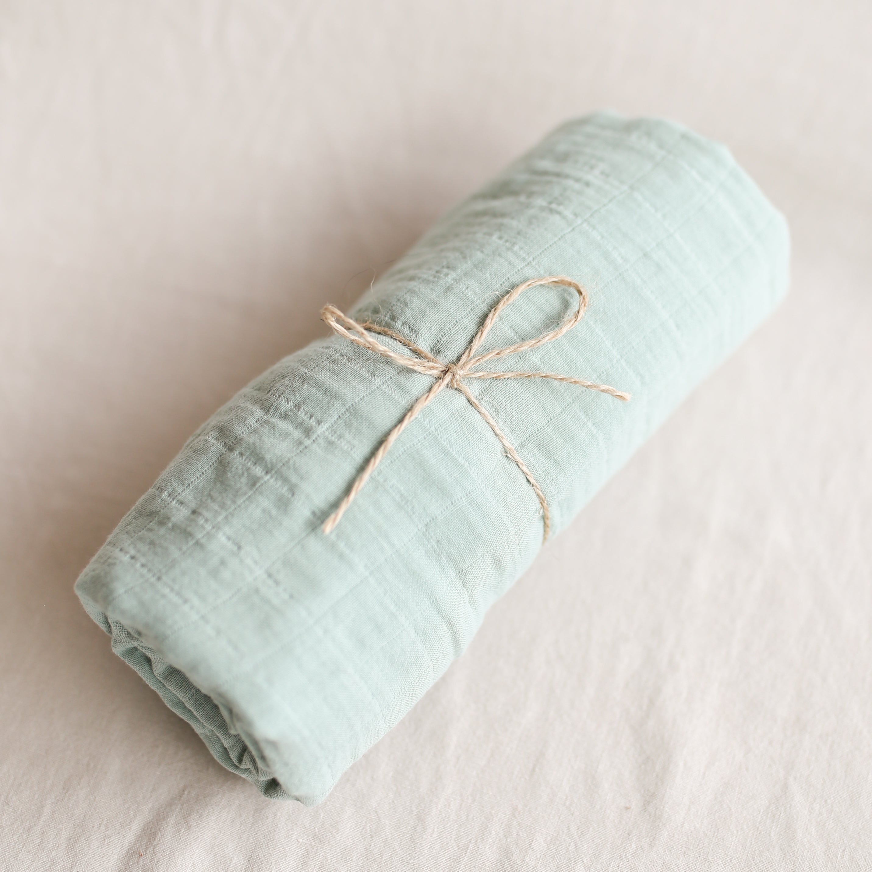 Mushie Muslin Swaddle - Roman Green