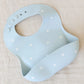 Silicone Baby Bib - White Daisy
