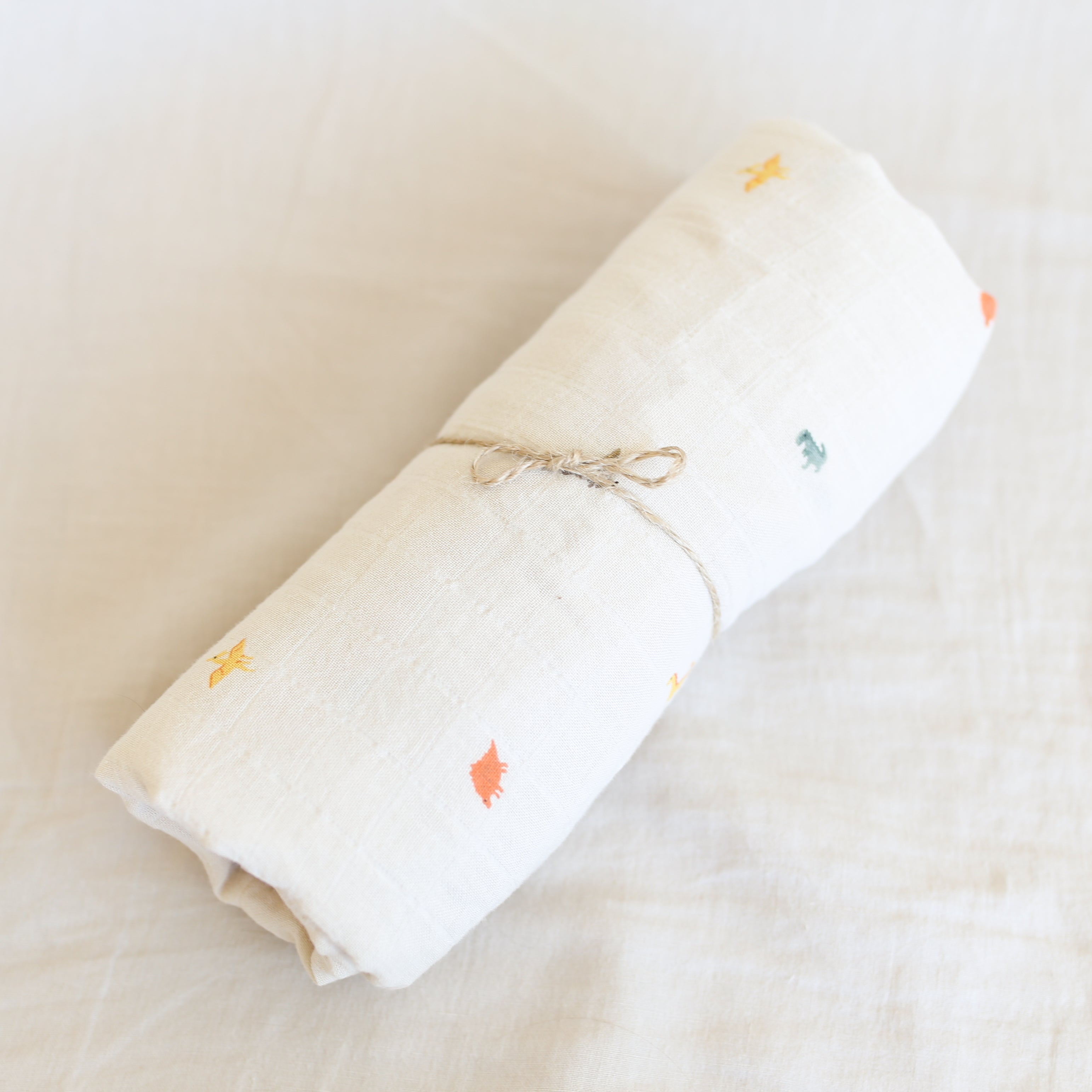 Mushie Muslin Swaddle - Dinosaurs