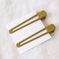 Triangle Hair Clip - Olive