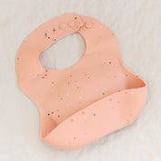 Silicone Baby Bib - Powder Pink Confetti