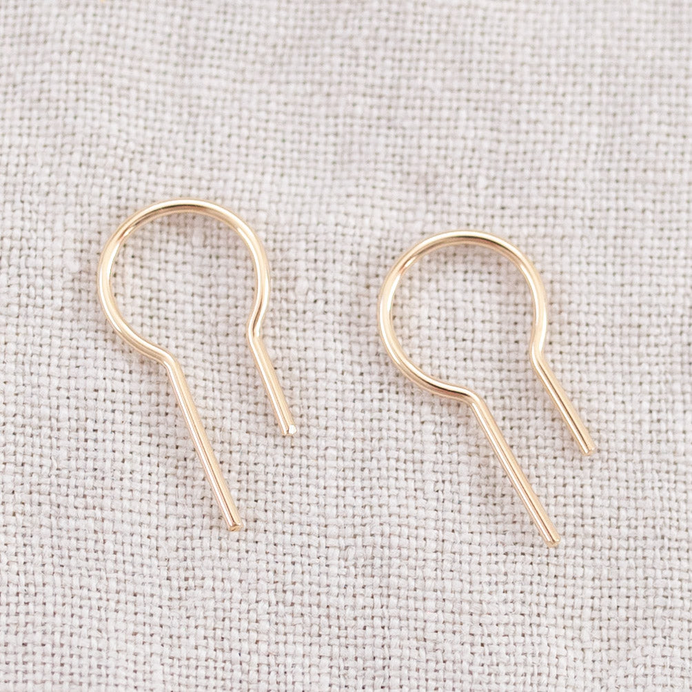 Tiny Latch Earrings - Gold Fill