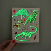 Happy Birthday Glow In The Dark Dinosaurs Card