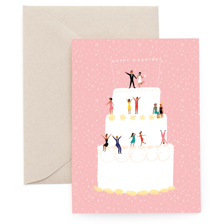 Happy Wedding Cake Card