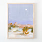 Joshua Tree Moon Vertical Canvas Print