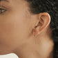 Baleen Silver Oval Hugger Earring